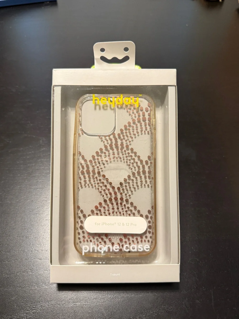 heyday Clear iPhone 12 / 12 Pro Case with Gold Dot Wave Design